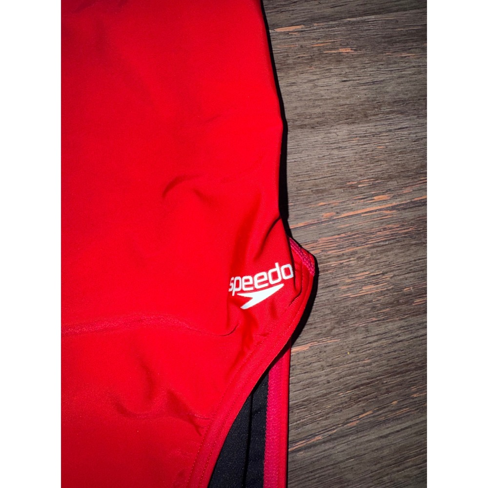 Speedo Red Women's One-Piece Swimsuit - Picture 2 of 4